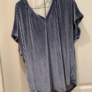 Velvet blue top